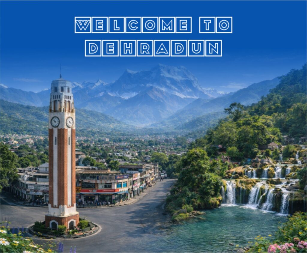 Dehradun is the capital of Uttarakhand, Doon Valley at the foothills of the Himalayas, known for its pleasant climate, lush greenery, and status as an educational and administrative hub (home to the Forest Research Institute, Indian Military Academy), At its core is the 6-sided Ghanta Ghar clock tower. To the southwest is Paltan Bazaar, a busy shopping area. Just east is the Sikh temple Gurdwara Nanaksar, topped with ornate white and golden domes. In Clement Town to the city’s southwest, Mindrolling Monastery is a Tibetan Buddhist center with shrine rooms in its Great Stupa serving as a gateway to hill stations like Mussoorie and pilgrimage sites such as Haridwar and Rishikesh, offering natural attractions like Robber's Cave and Sahastradhara.